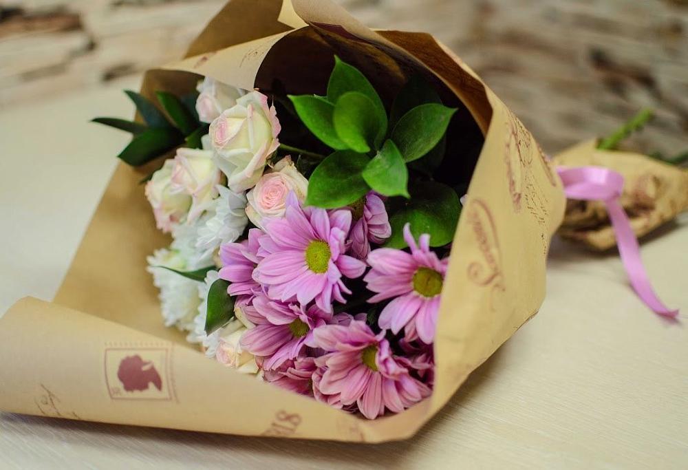 Букет цветов из: Розы и Хризантемы в Гаврилом-Яме