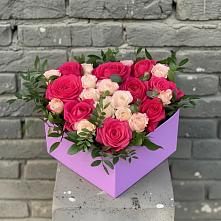Цветочная композиция из Розы в коробке в Гаврилом-Яме