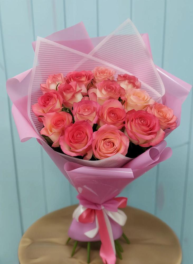 Букет 15 Розовых роз Равель в Гаврилом-Яме