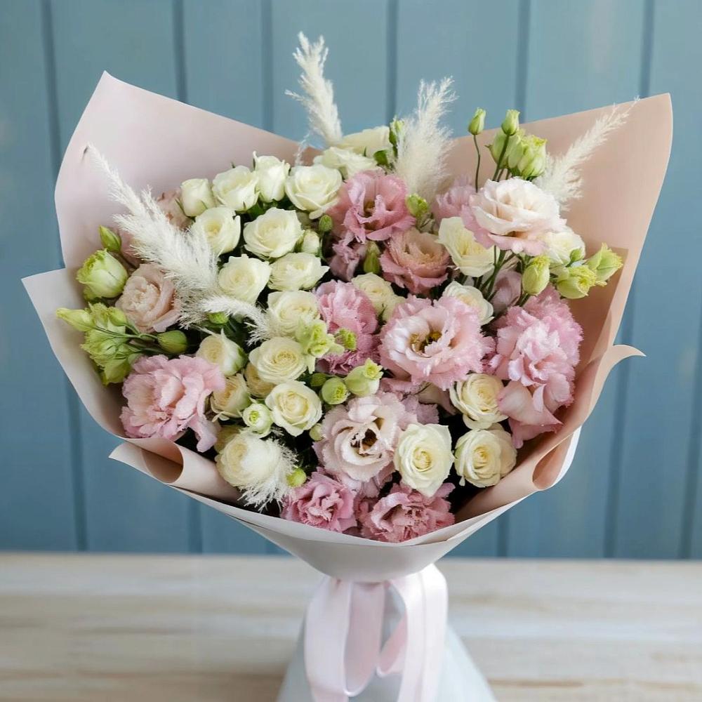 Букет цветов из: Альстромерии и Розы в Гаврилом-Яме