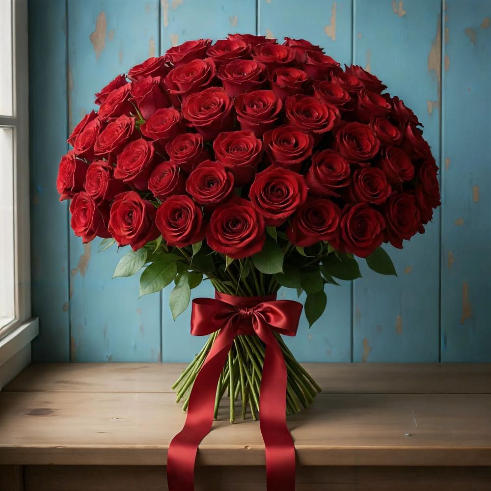 Букет Красные розы Блэк Меджик в Гаврилом-Яме