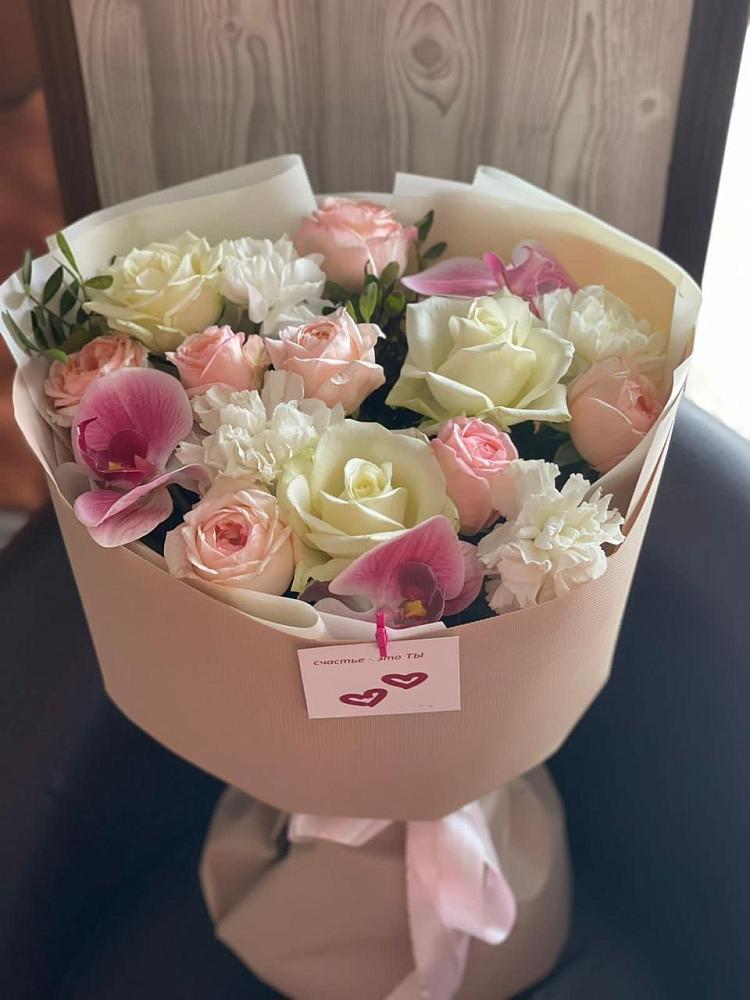 Букет цветов из: Орхидеи, Розы и Гвоздики в Гаврилом-Яме