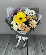 Букет цветов из:  Розы, Герберы и Хризантемы #REPLACE_PRED# Гаврилом-Яме