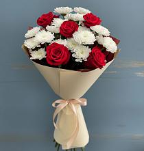 Букет цветов из:  Розы и Хризантемы в Гаврилом-Яме