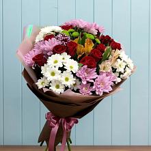 Букет цветов из:  Розы, Хризантемы и Альстромерии в Гаврилом-Яме
