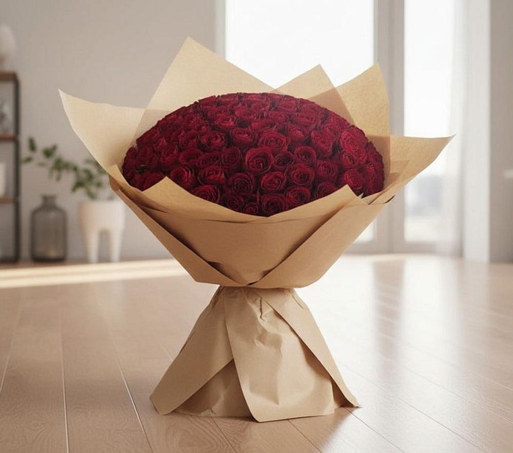 Букет 101 Красная роза в Гаврилом-Яме