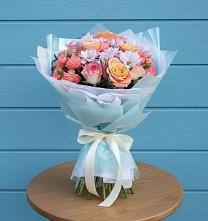 Букет цветов из:  Хризантемы и Розы в Гаврилом-Яме