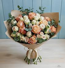 Букет цветов из:  Альстромерии и Розы в Гаврилом-Яме